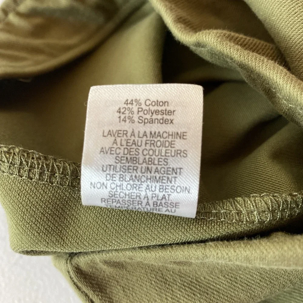 Crosby Womens Pants Size M Army Green Stretch Waist 28 X 25 SEE PIC FOR‎ FLAW